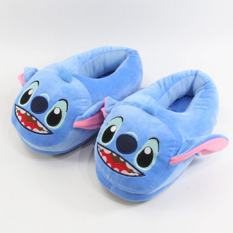 Pantufa Stitch 3d Solado De Borracha Pelúcia