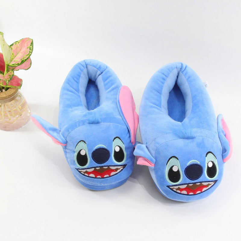 Pantufa Stitch 3d Solado De Borracha Pelúcia